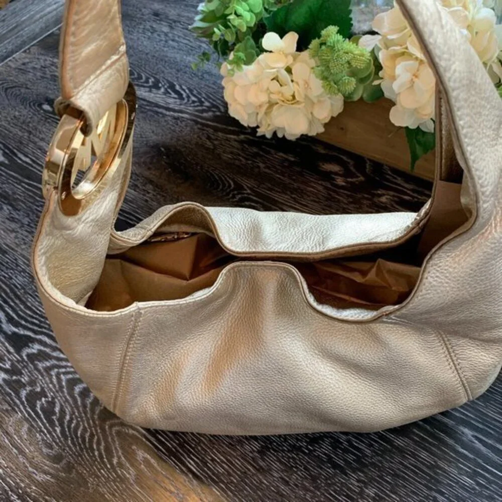Michael Kors Gold Hobo Bag